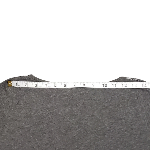 Johnny Was 4 Love and Liberty Embroidered Grey Henley Long Sleeve Top Sz Small - Picture 10 of 12